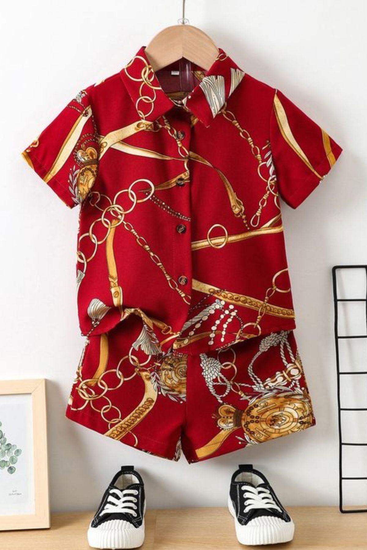 RED NEXUS BOYS COORDS SET