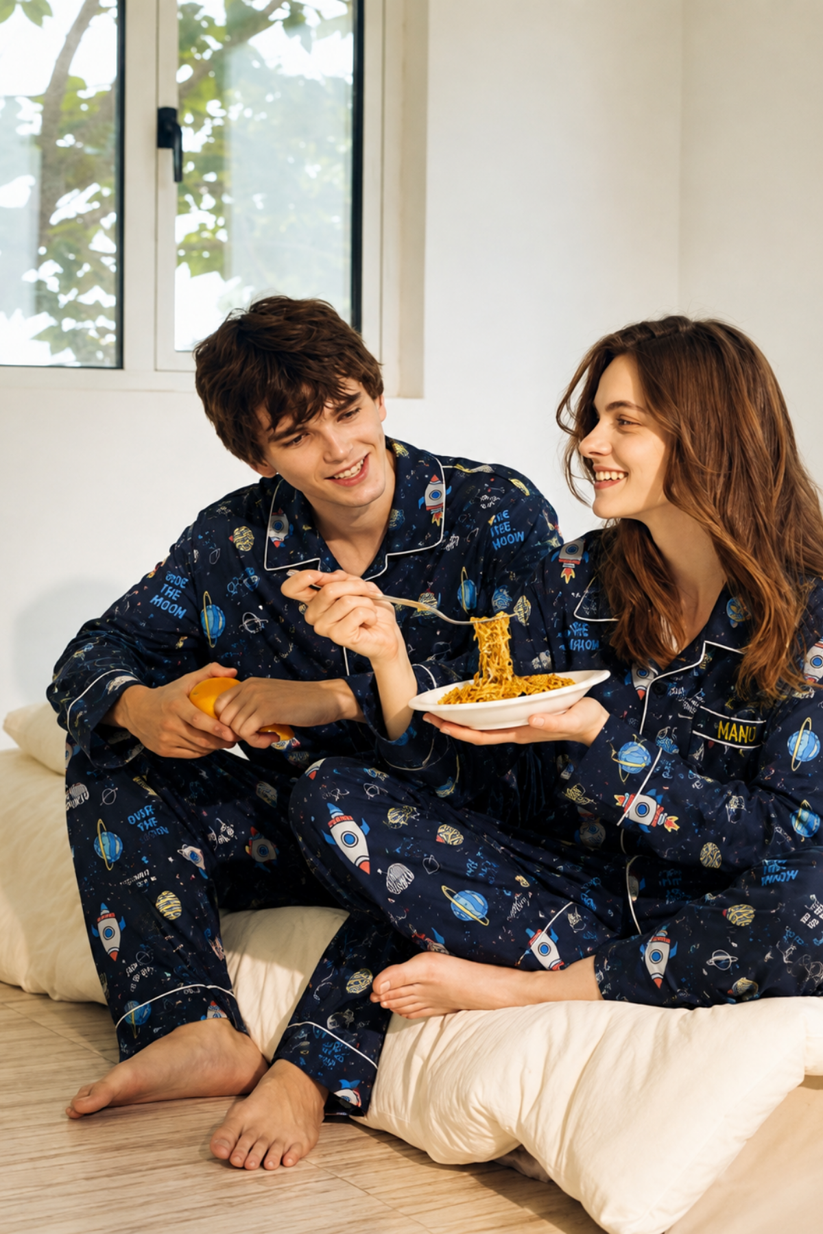 NEBULAR EXPLORER COUPLE NIGHTSUIT SET
