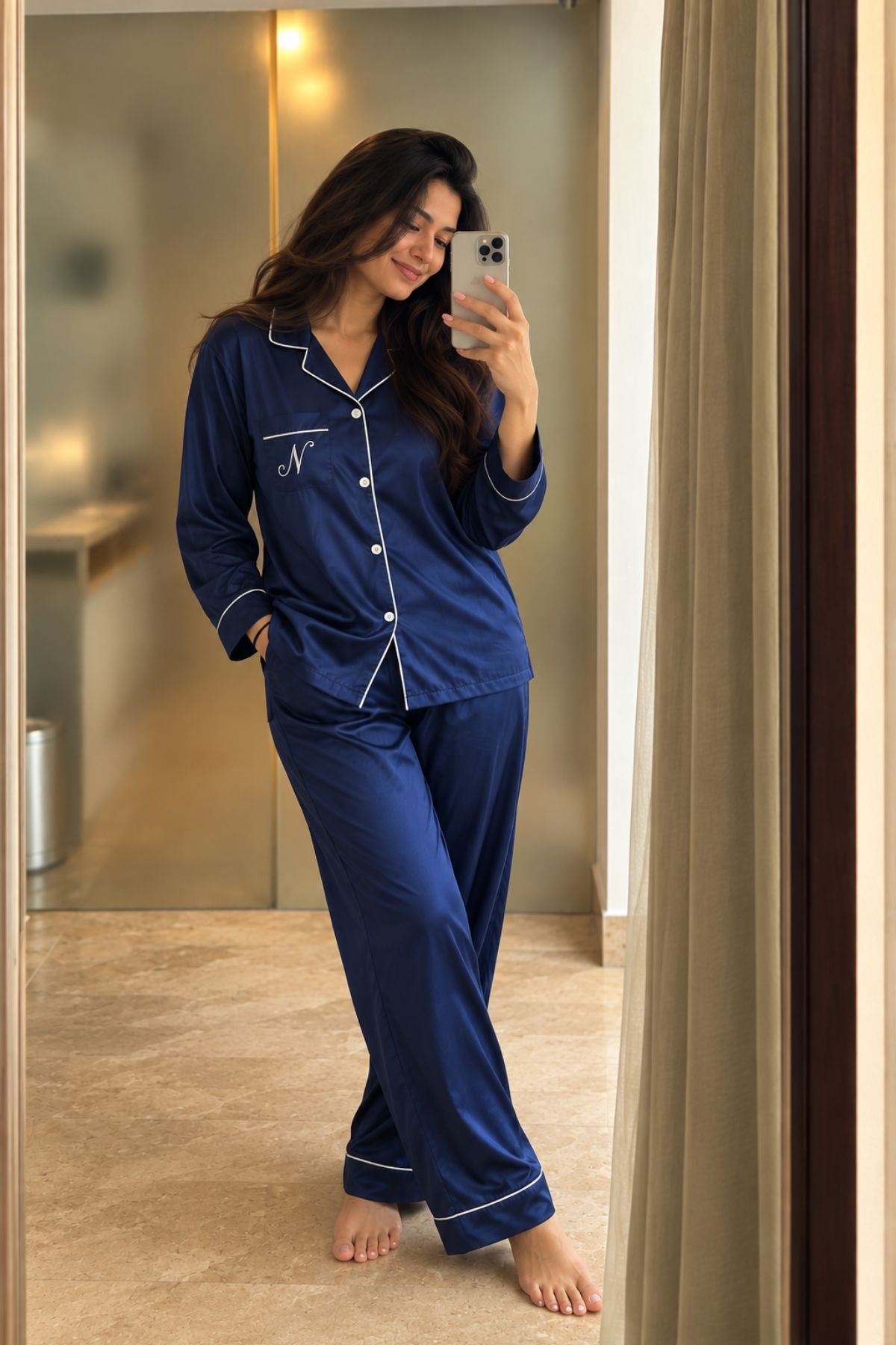 SKYLINE SERENITY COUPLE NIGHTSUITS SET