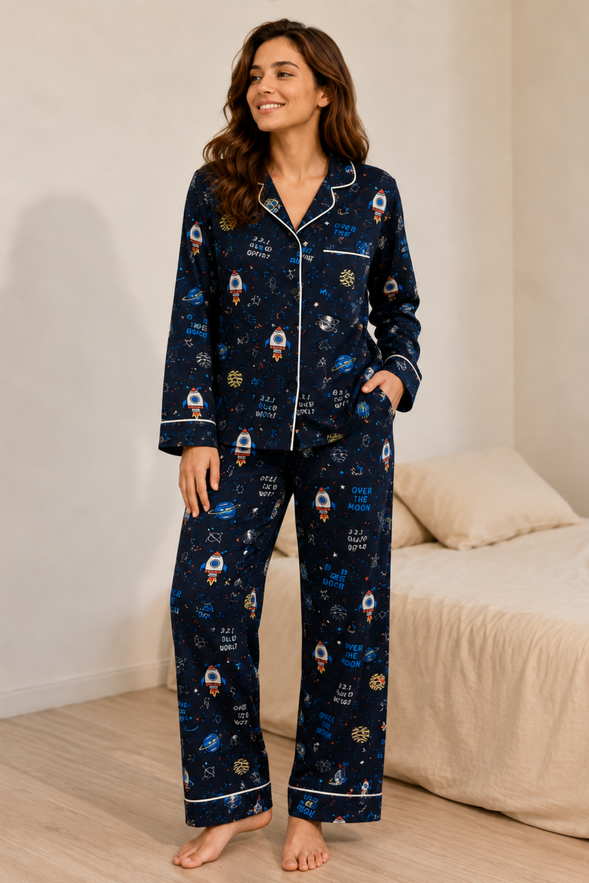 NEBULAR EXPLORER COUPLE NIGHTSUIT SET