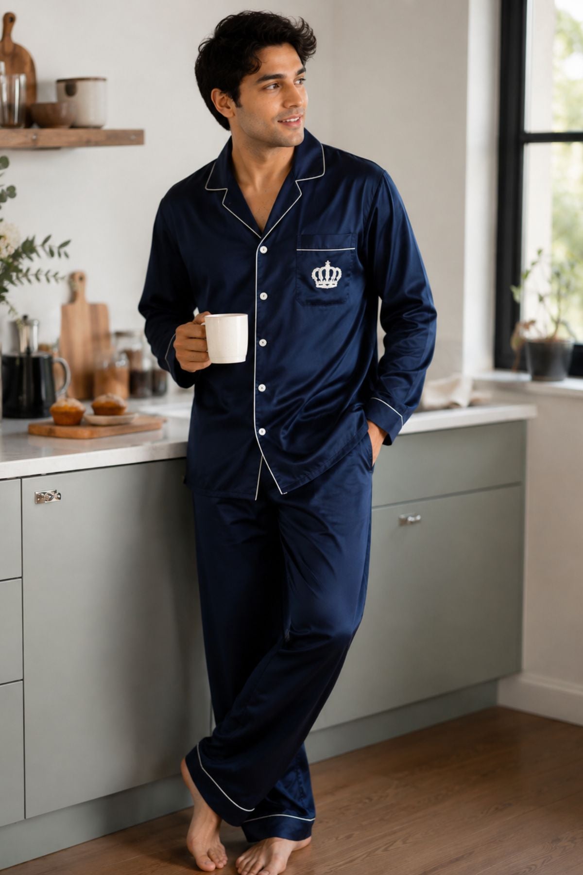 ECLIPSE BLUE COUPLE NIGHTSUITS SET