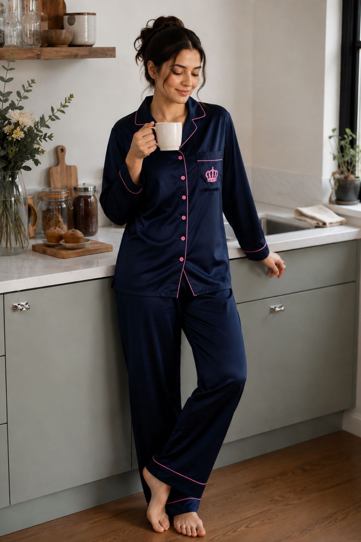 ECLIPSE BLUE COUPLE NIGHTSUITS SET