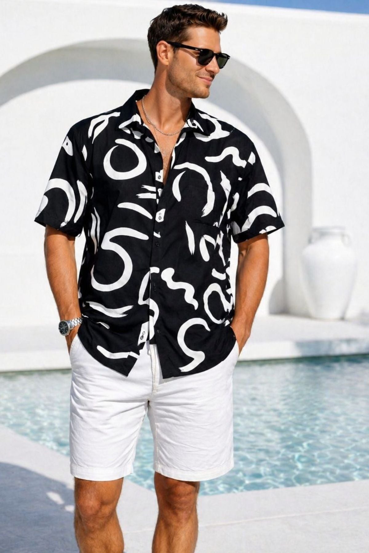 Black Wave Men Shirt
