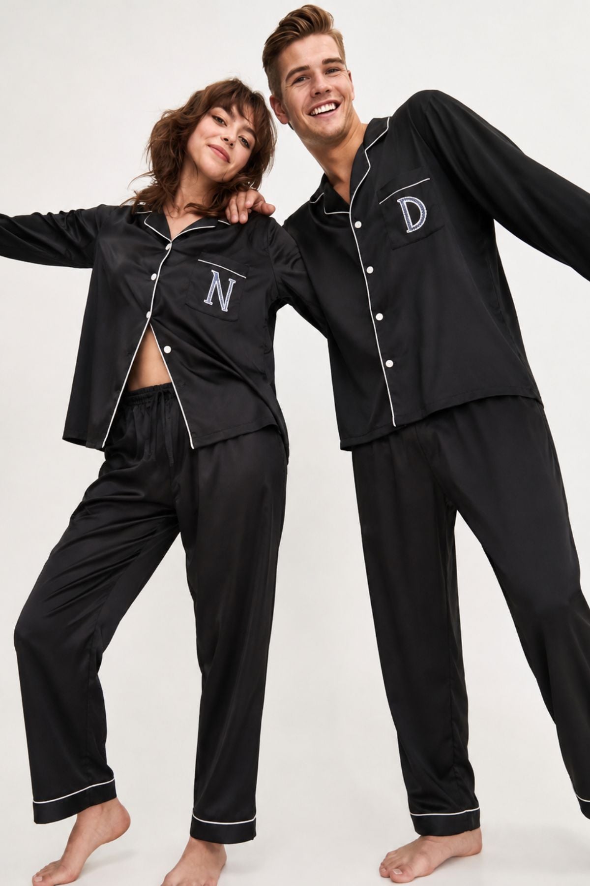CHARCOAL COUPLE  NIGHTSUITS SET