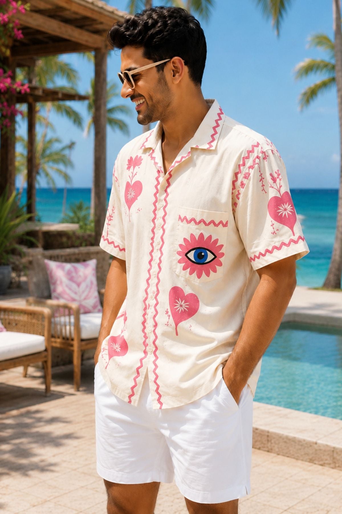 Rosy Evil Eye Men’s Shirt