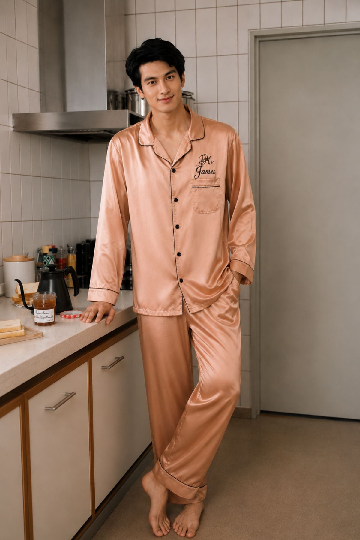 ROSY COPPER COUPLE NIGHTSUITS SET