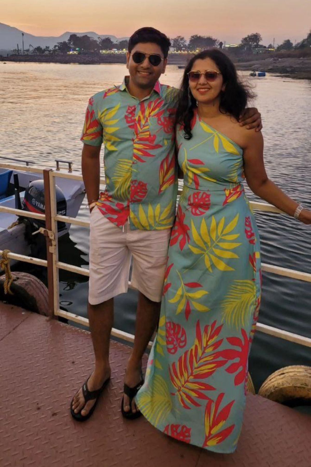 NEON PALM CINCO GIRL DRESS