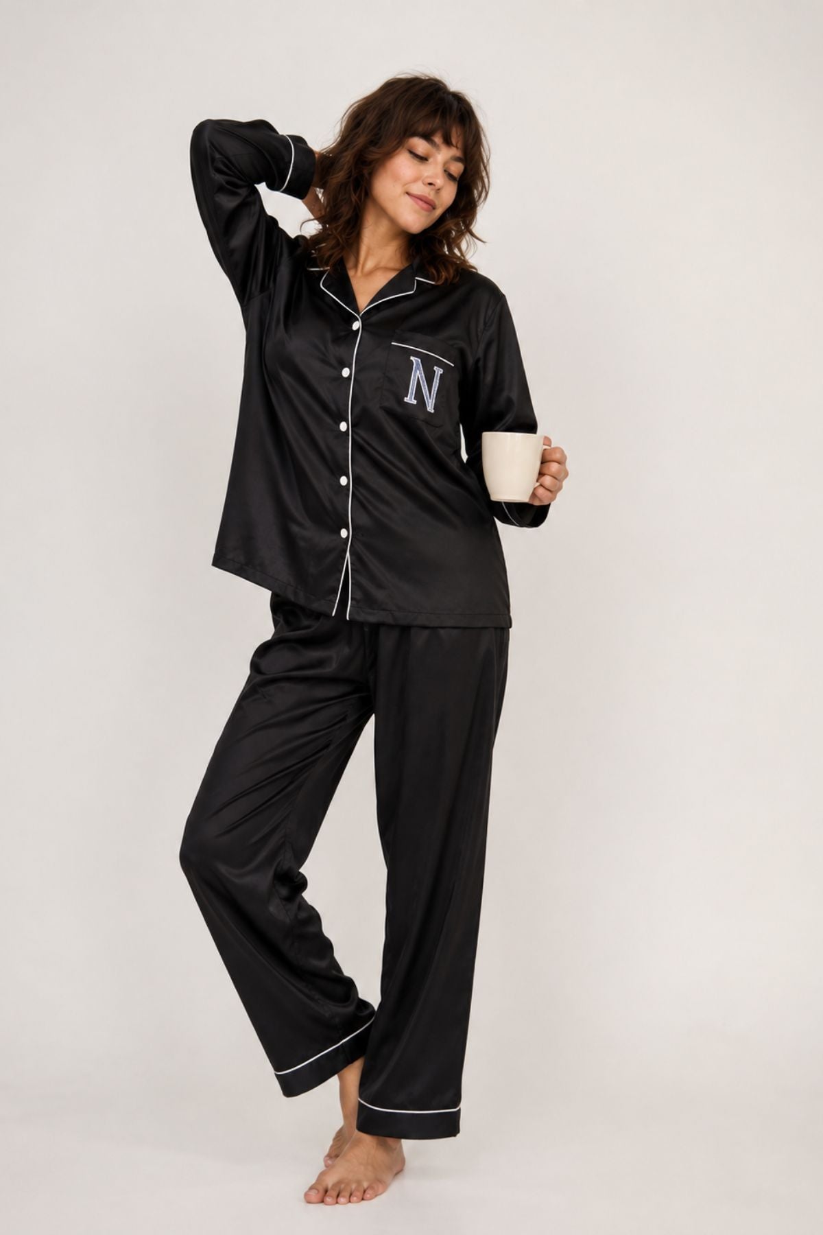 CHARCOAL COUPLE  NIGHTSUITS SET