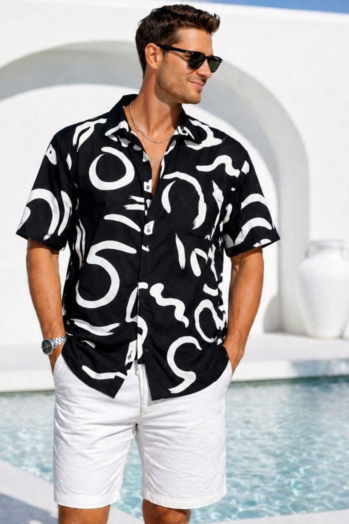 Black Wave Men Shirt