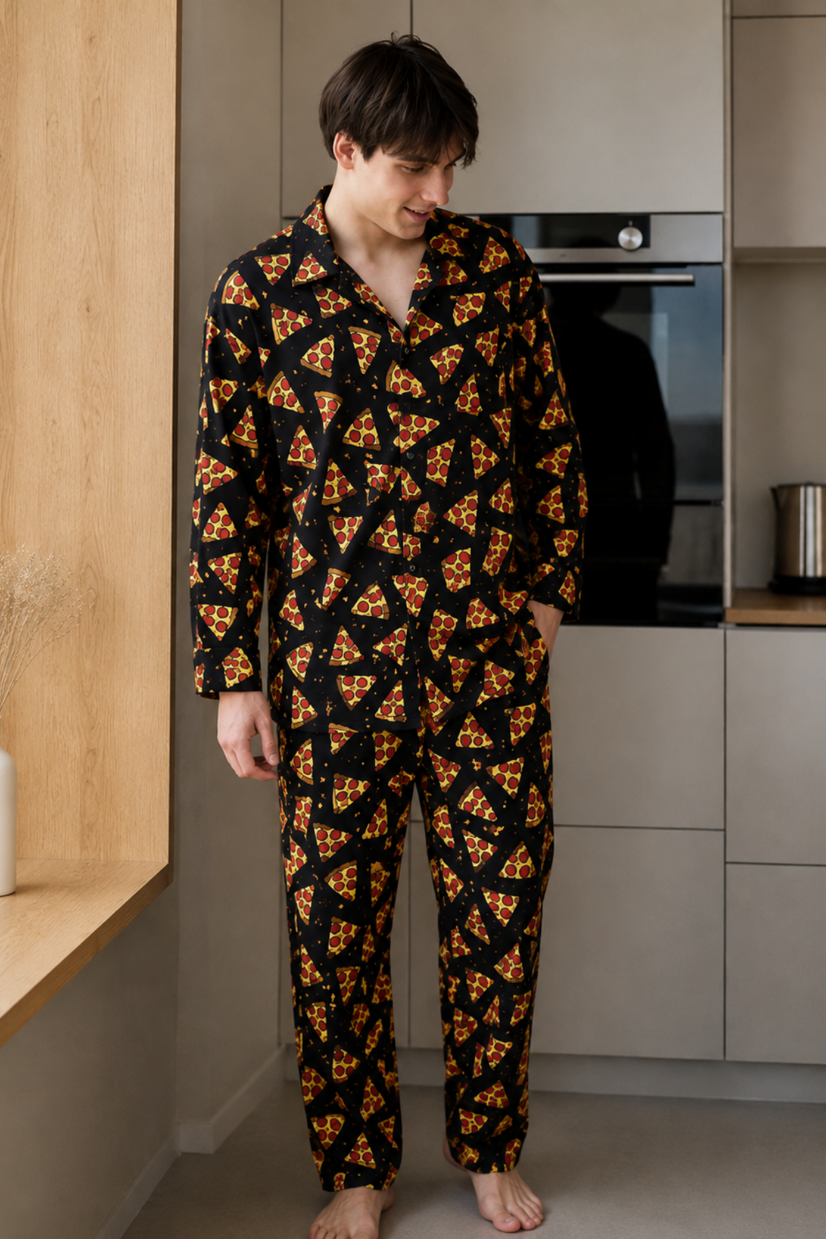 PIZZA DELIGHT COUPLE  NIGHTSUITS SET