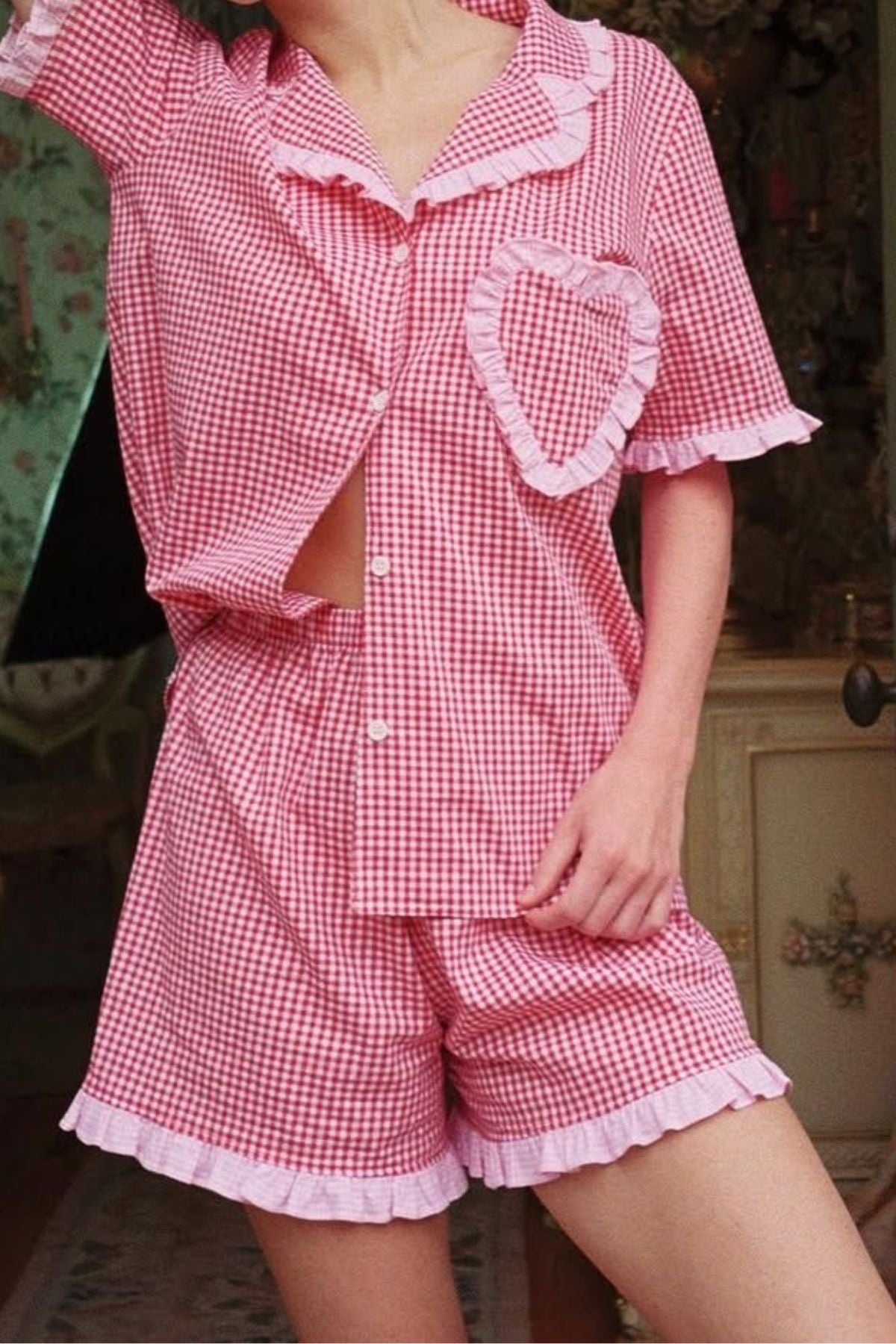 Candy Check Cozy WOMEN NIGHTSUIT SET