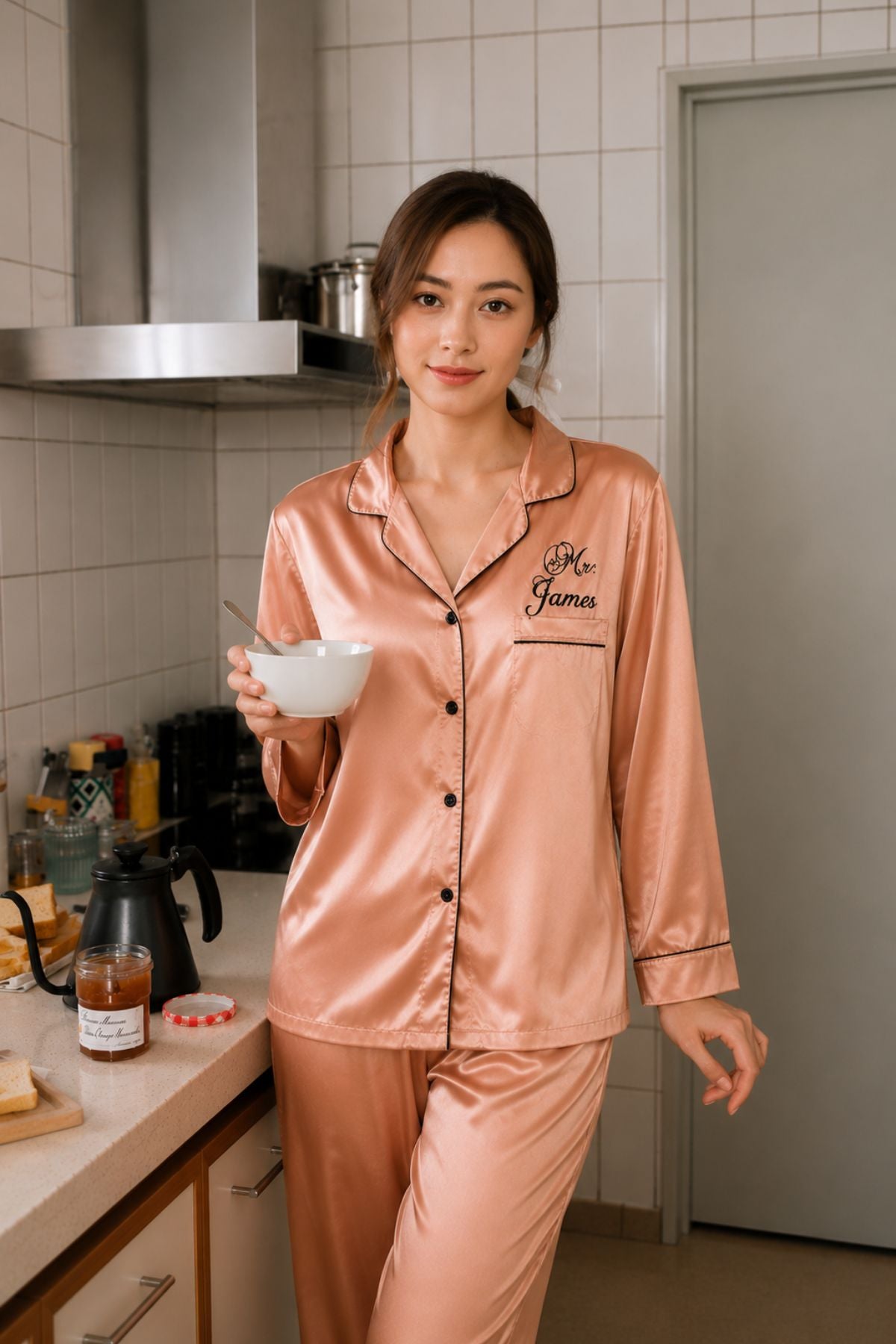 ROSY COPPER COUPLE NIGHTSUITS SET