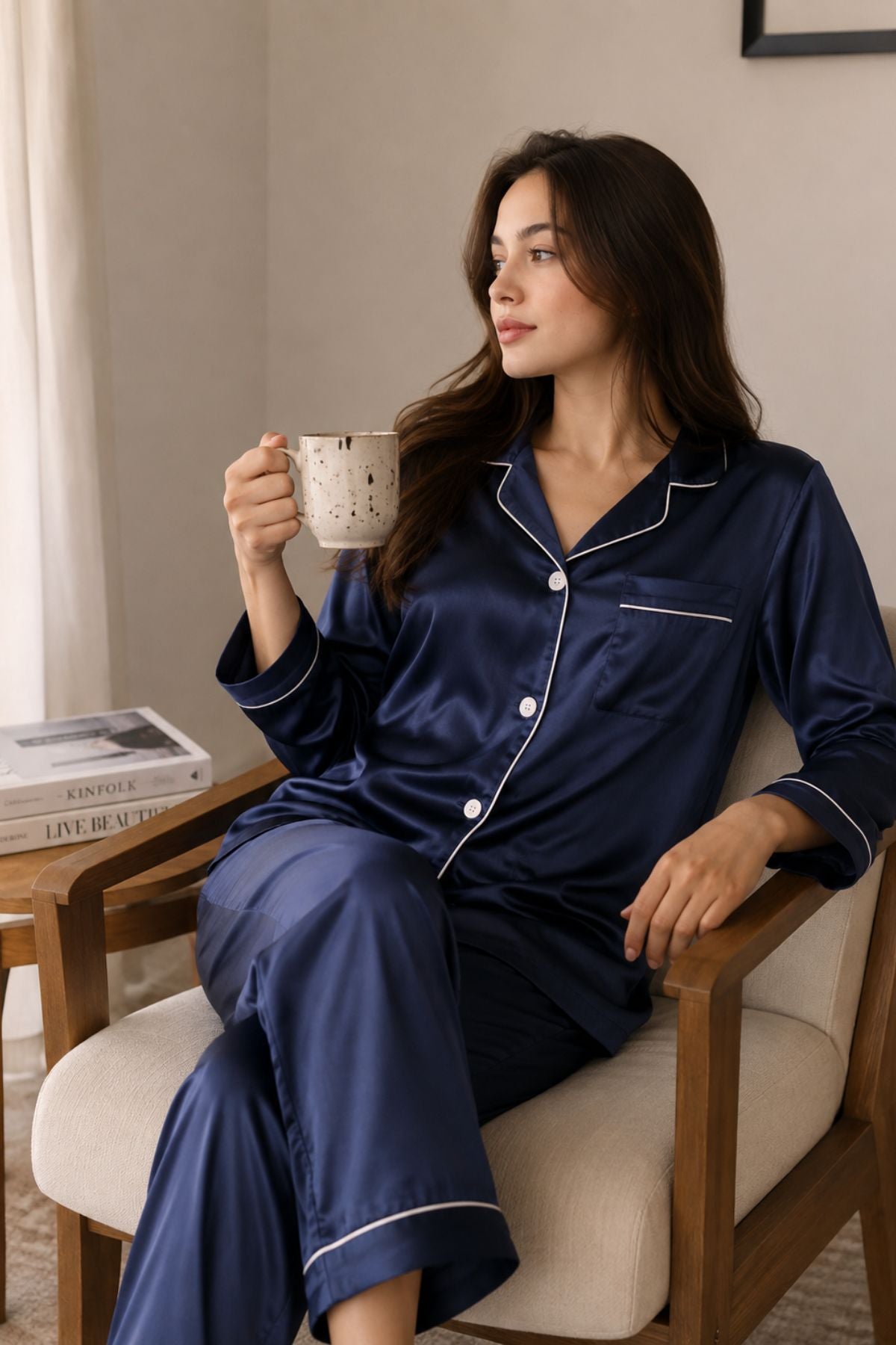PRUSSIAN BLUE COUPLE NIGHTSUITS  SET