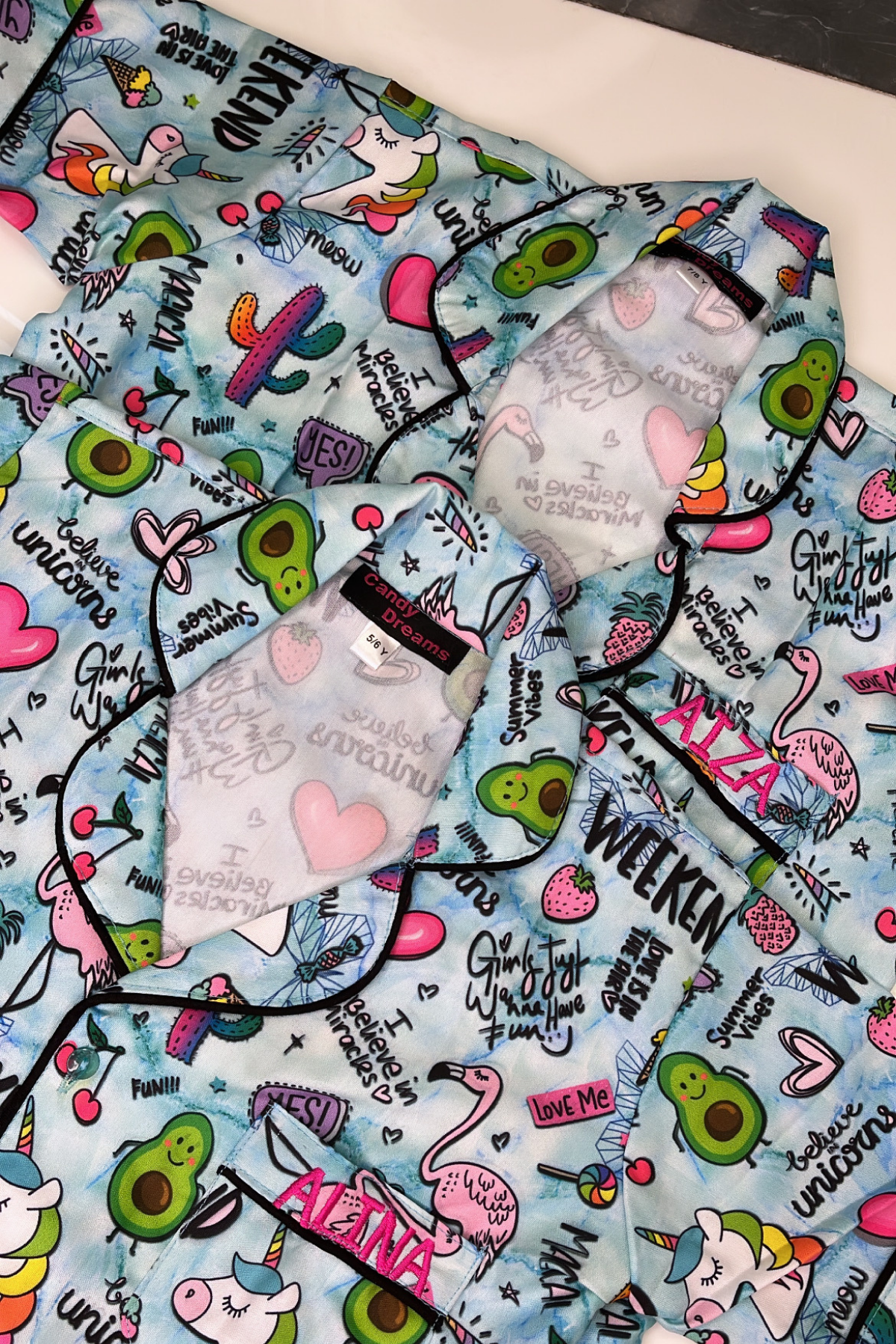 AVOCADO DREAMS KIDS NIGHTSUITS SET
