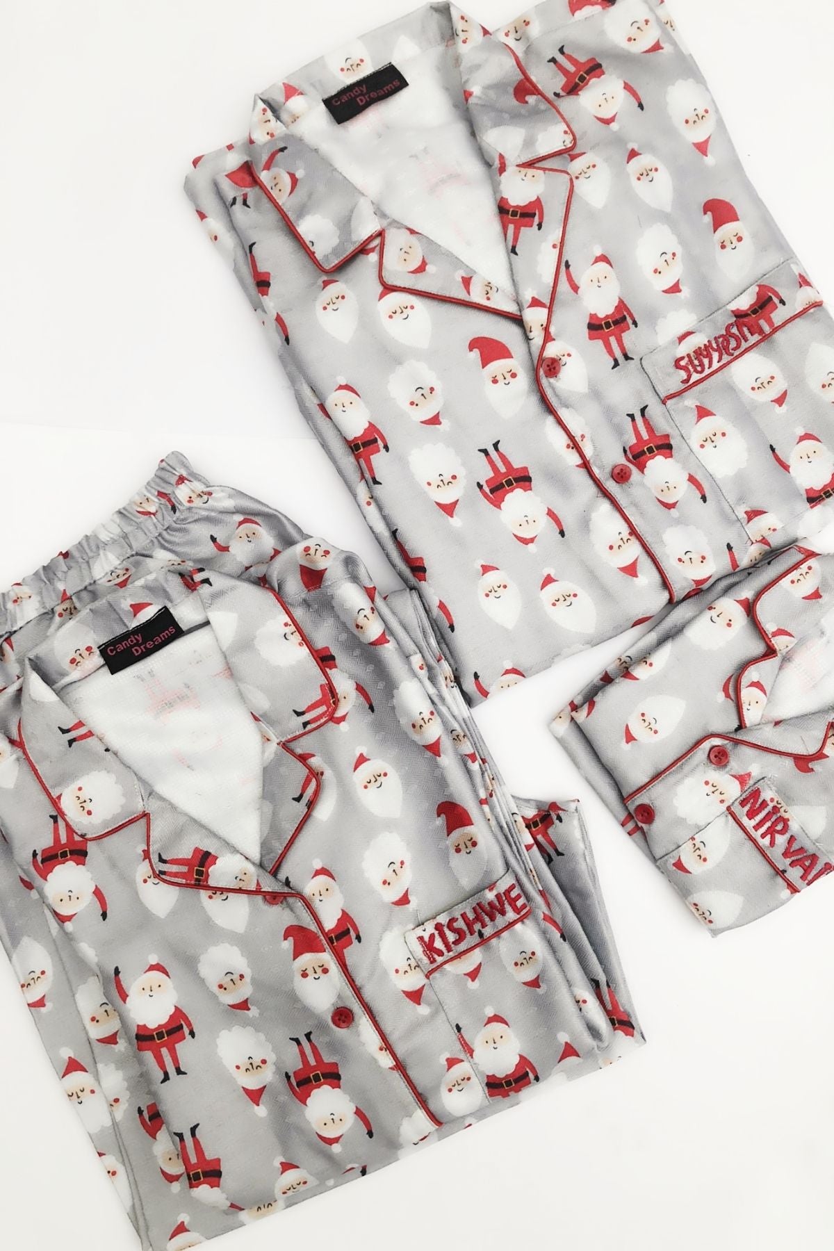 SILVER SANTA BOY NIGHTSUIT SET