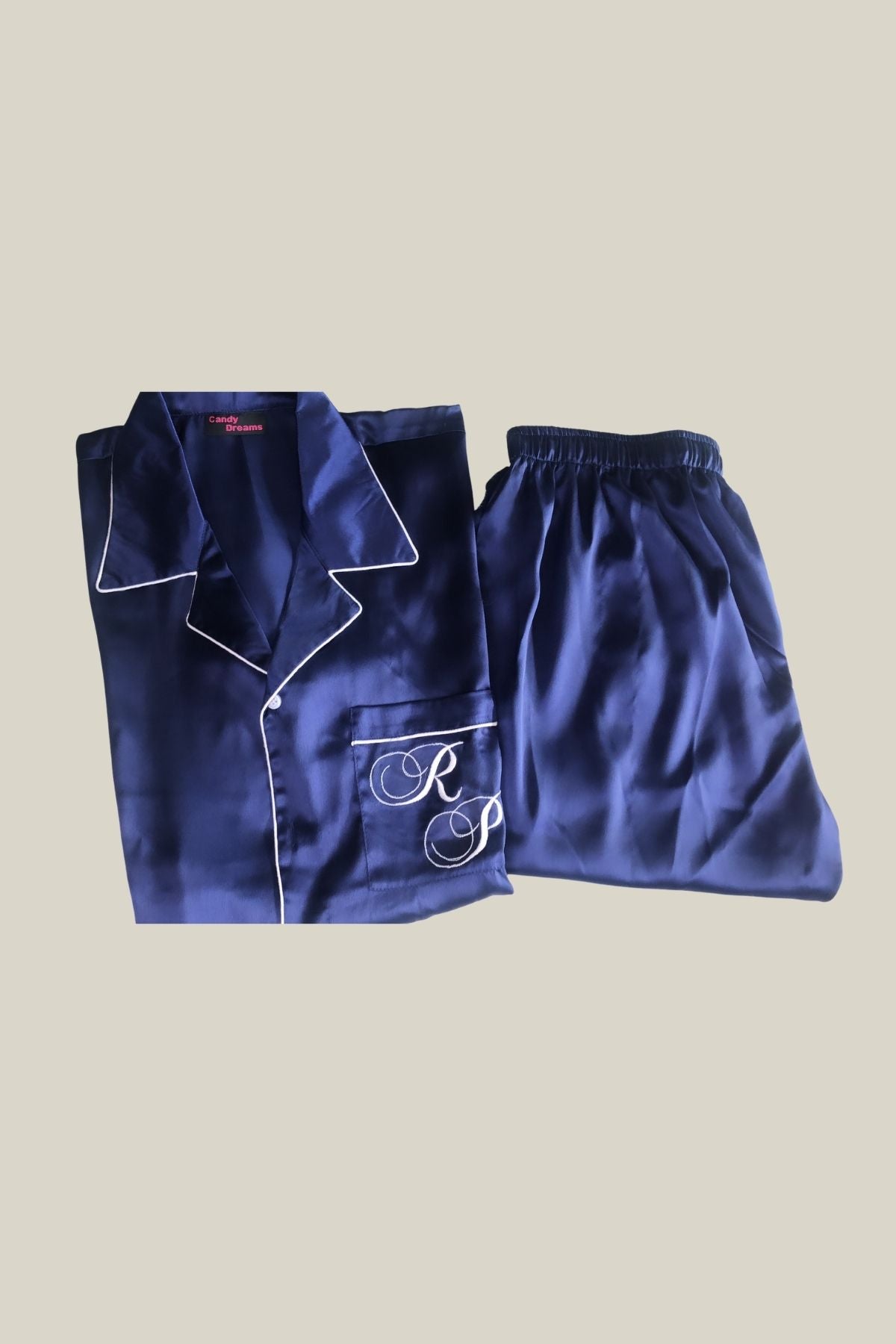INDIGO SATIN MEN NIGHTSUIT SET