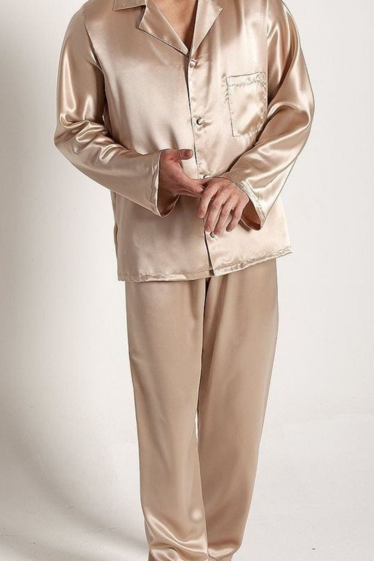 CREAM MEN NIGHTSUITS SET