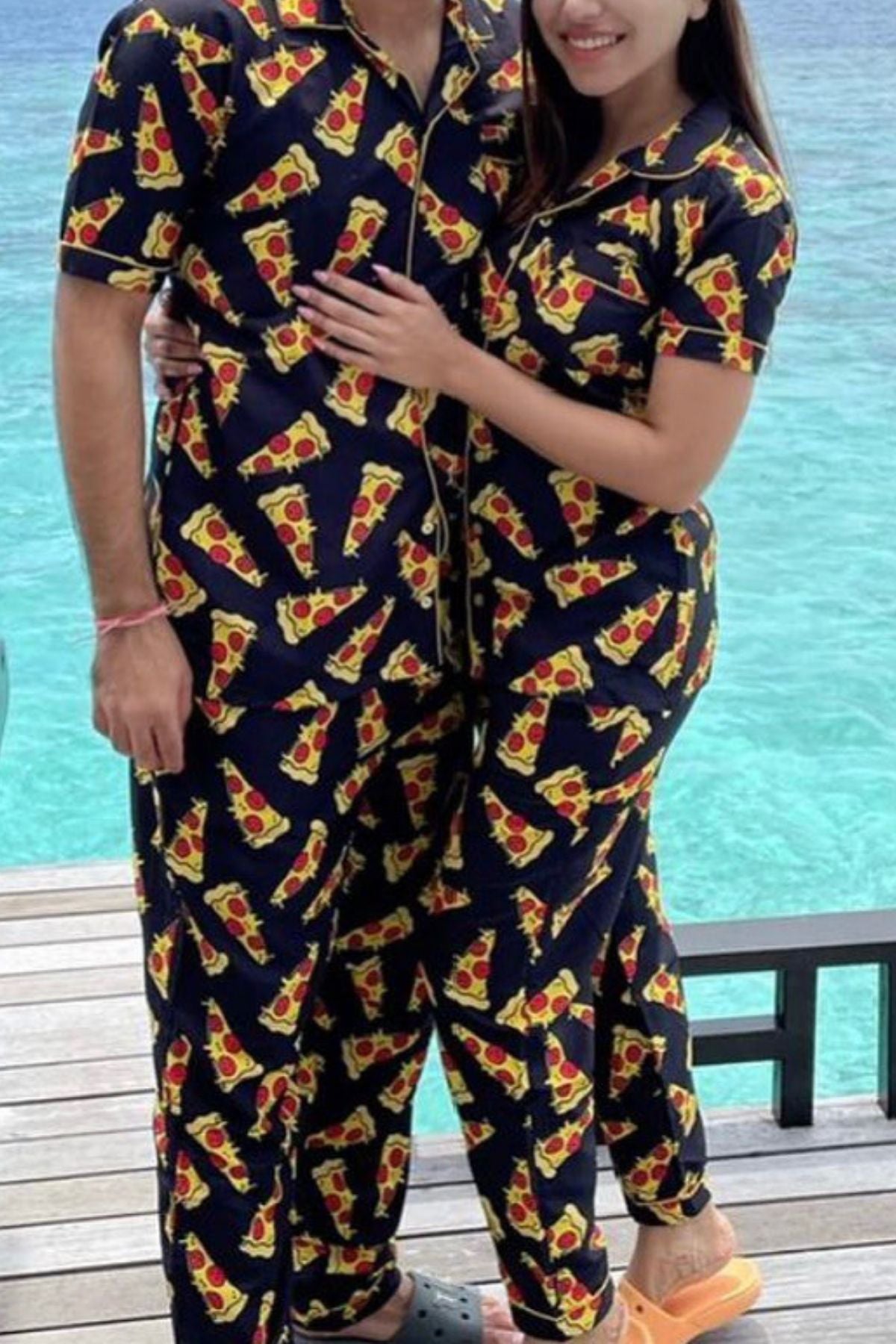 PIZZA DELIGHT MEN  NIGHTSUITS SET