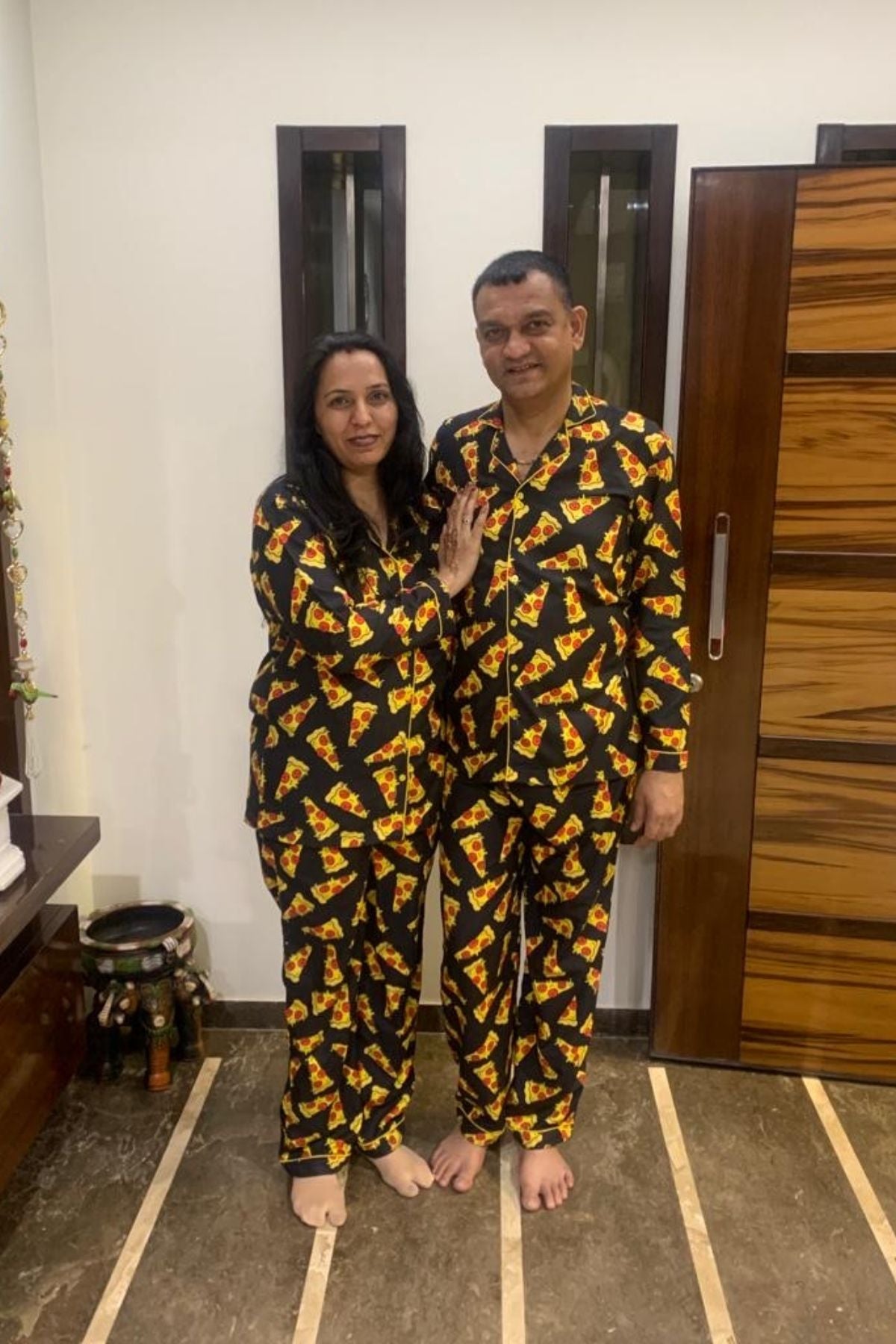 PIZZA DELIGHT MEN  NIGHTSUITS SET