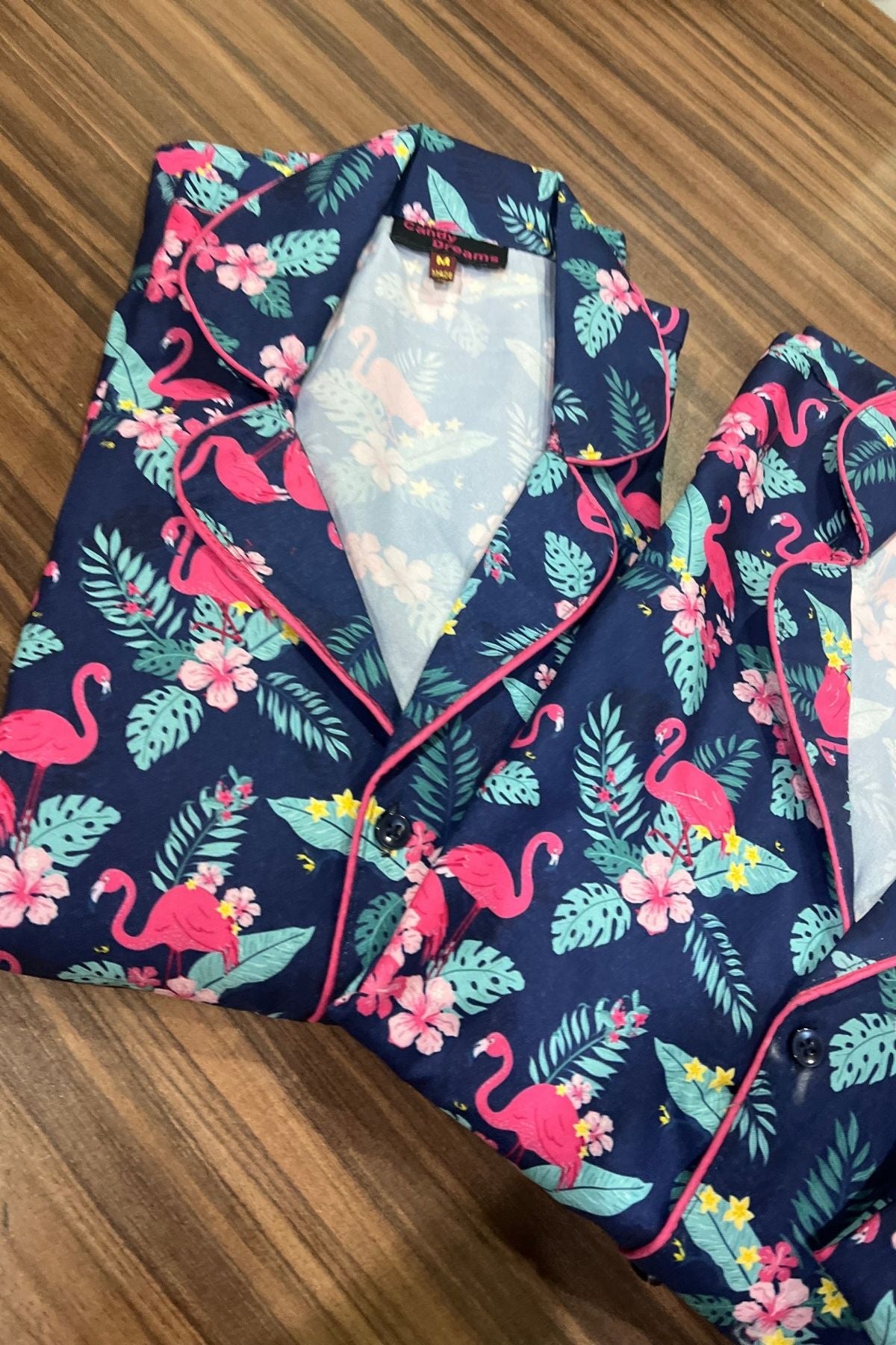 FLAMINGO FLING WOMEN NIGHTSUITS SET