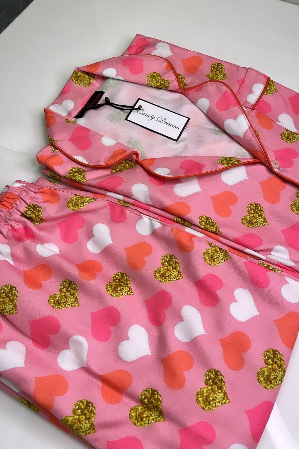 GLIMMERING HEARTS WOMEN NIGHTSUITS SET