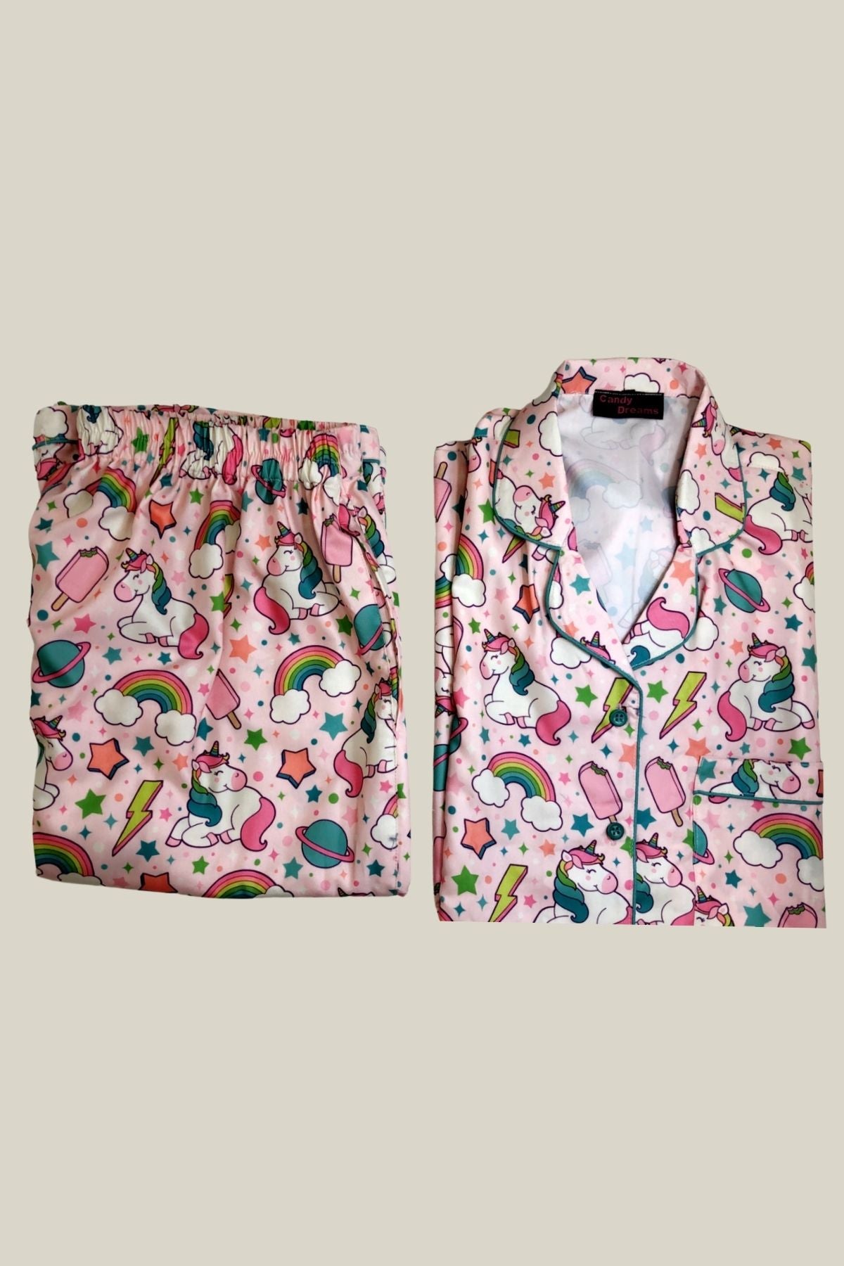 PINKY UNICORN WOMAN NIGHTSUITS SET