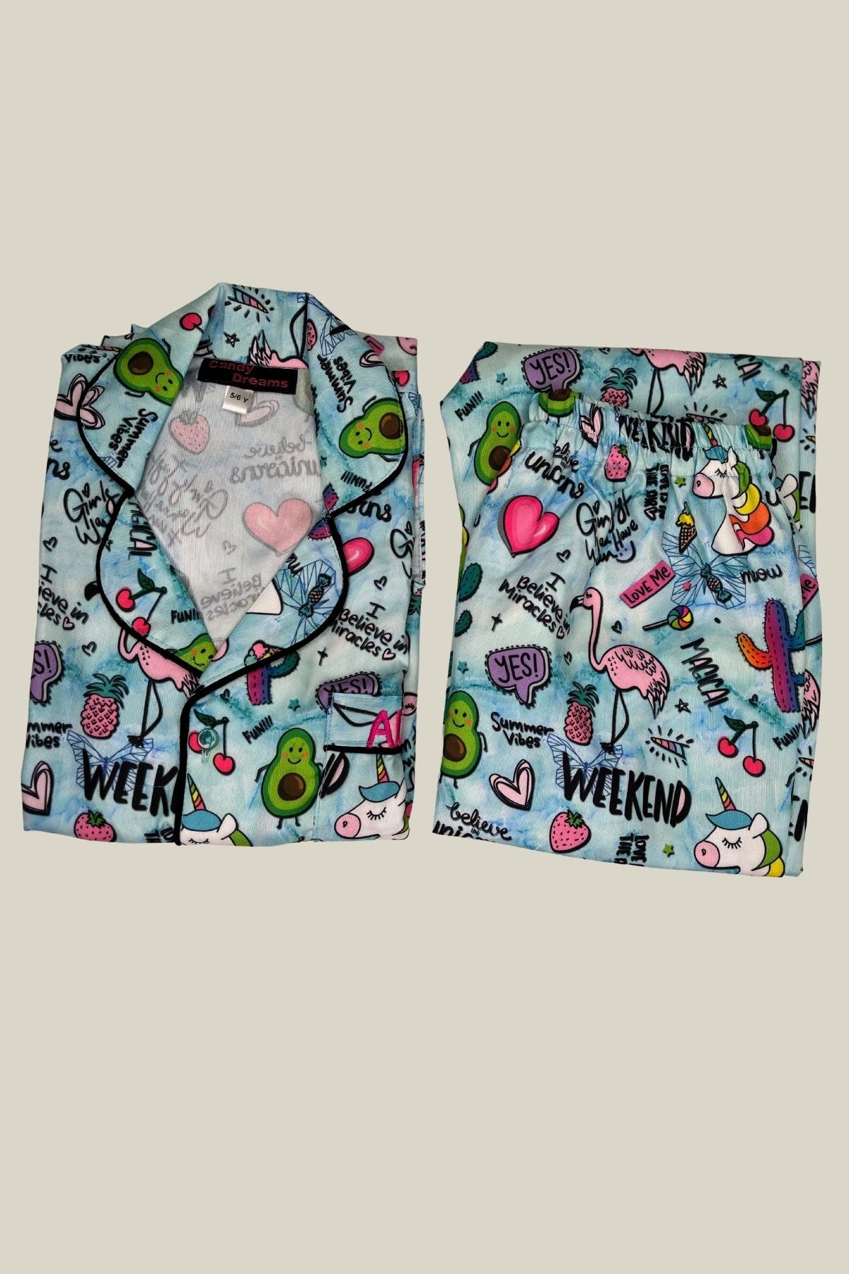HAPPY AVOCADO WOMEN NIGHTSUITS SET
